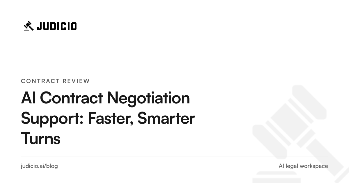 AI contract negotiation support benchmarking a clause, finding fall-back language, and assessing counterparty edits