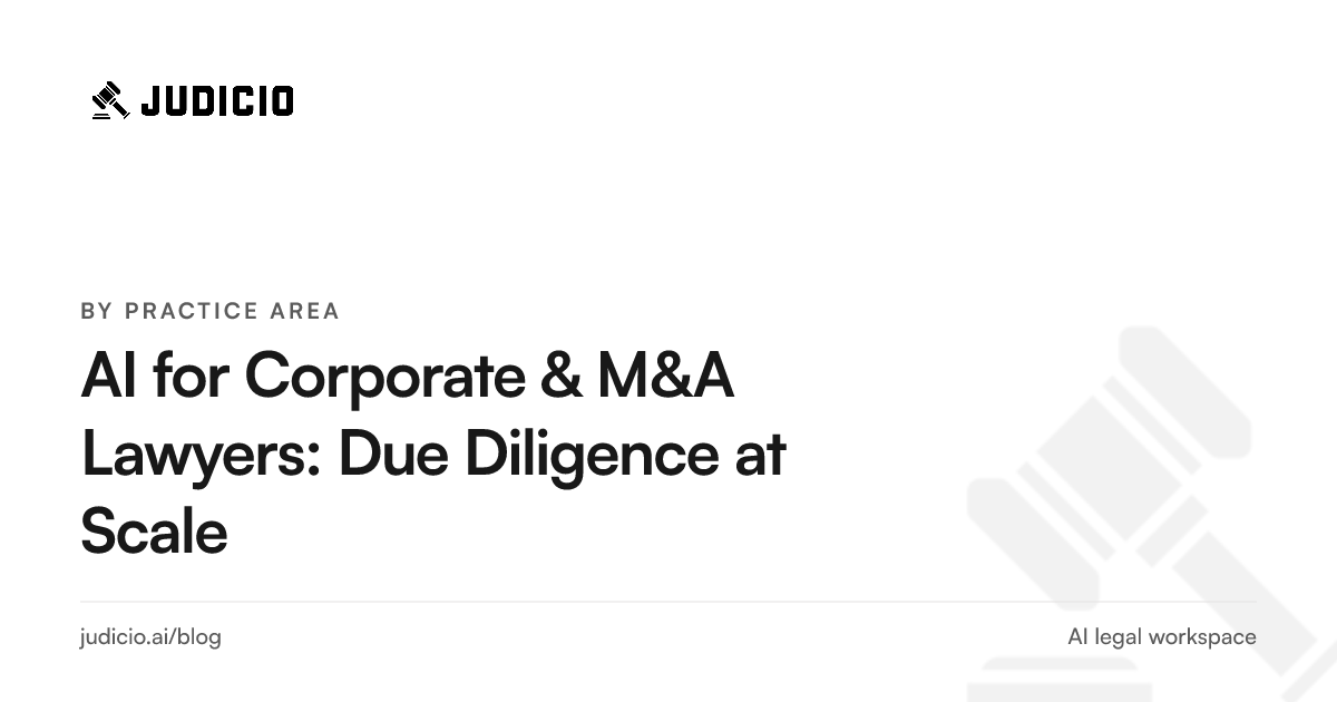 A corporate lawyer using AI to run due diligence across an M&A data room
