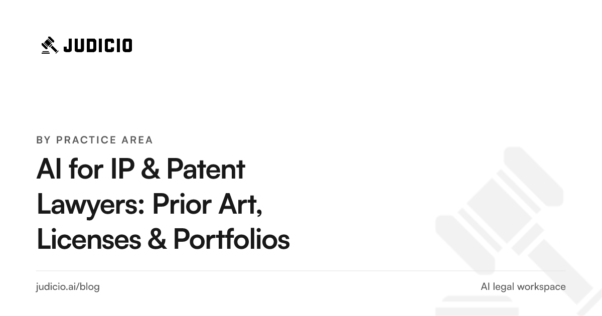 An IP lawyer using an AI review matrix to compare license terms and triage prior art across a patent portfolio