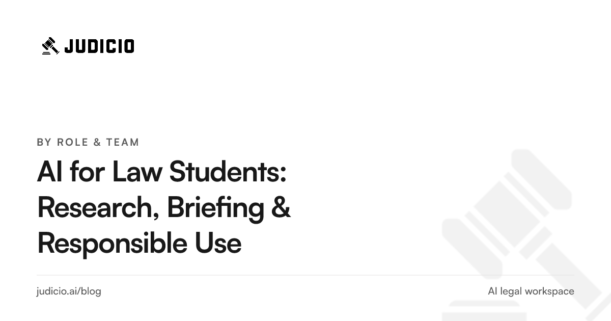 A law student using AI to research with cited sources, brief cases, and verify before relying