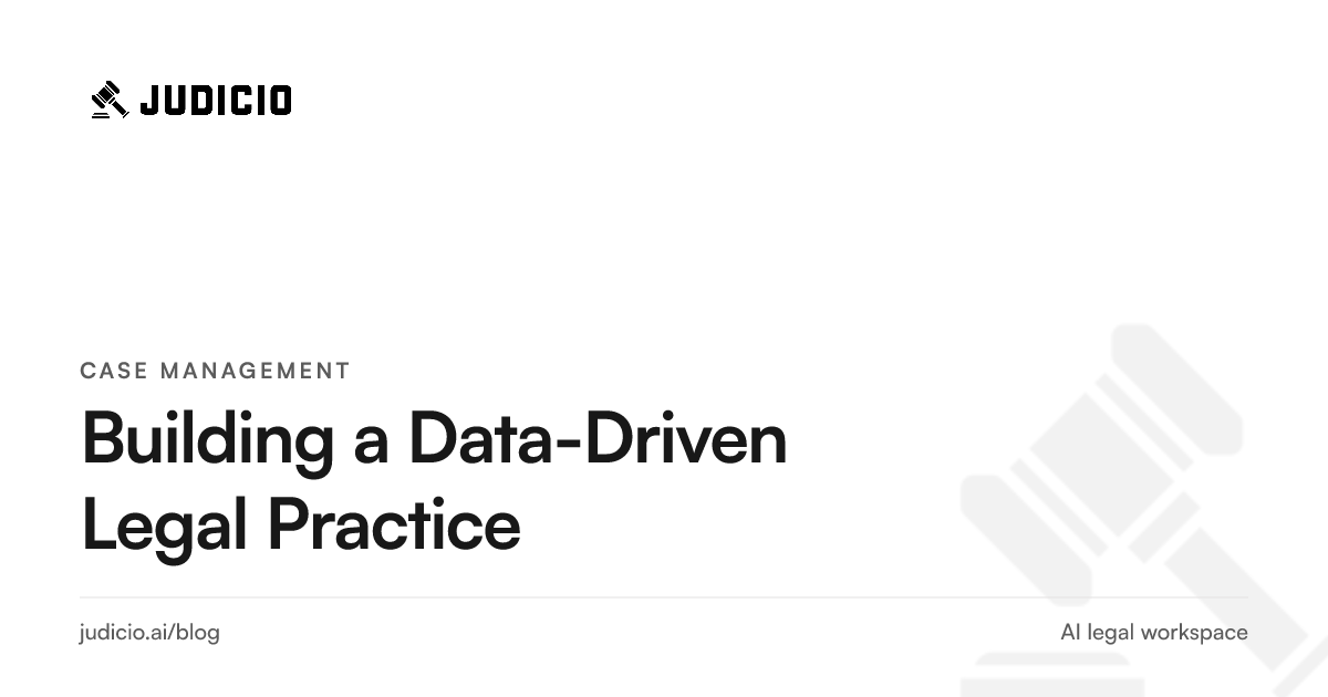 Data analytics dashboard showing legal practice metrics and performance indicators