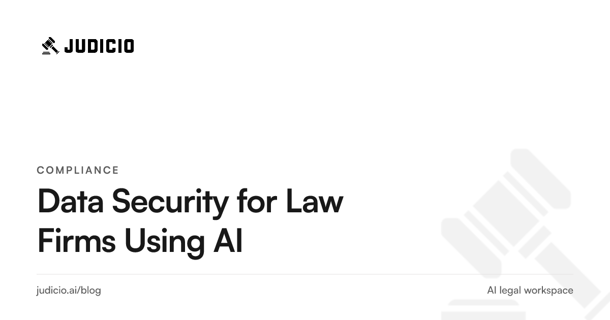 A law firm evaluating AI vendor data security - encryption, access controls, audit logs, and certifications