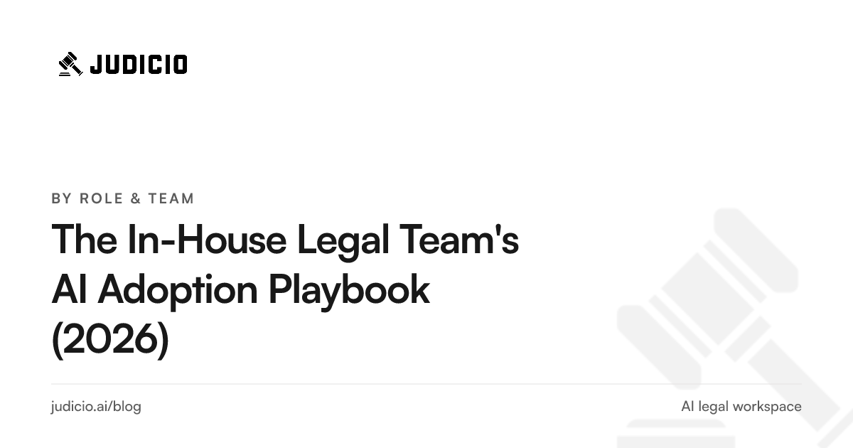 An in-house legal team executing an AI adoption playbook across its workflows
