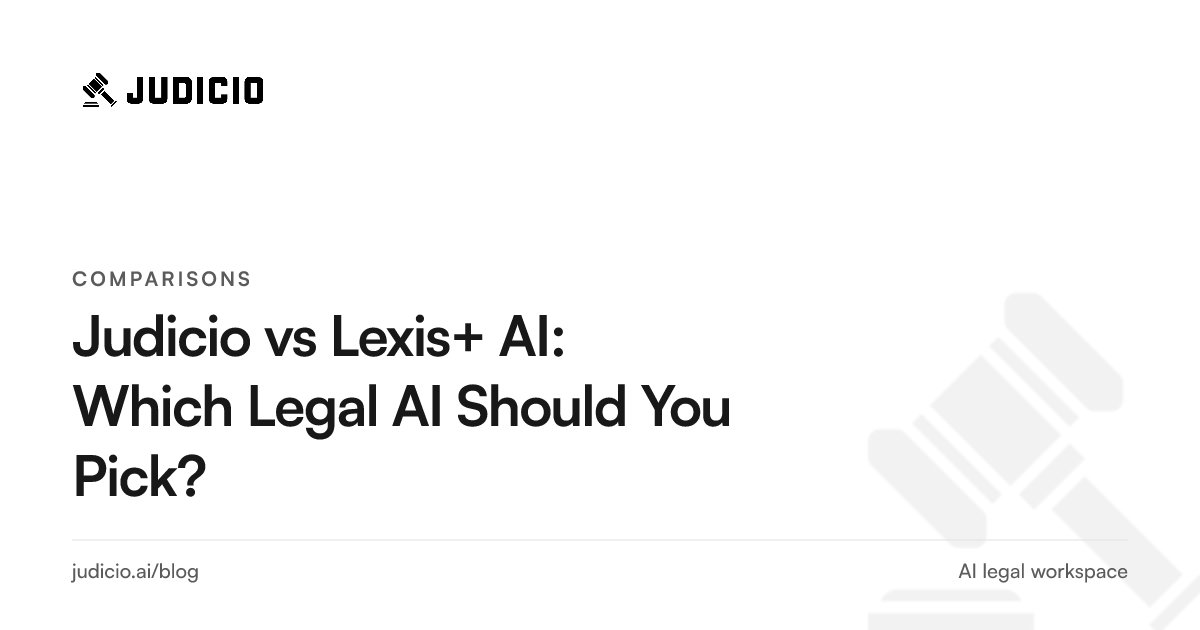 Comparison of Judicio and Lexis+ AI legal research platforms