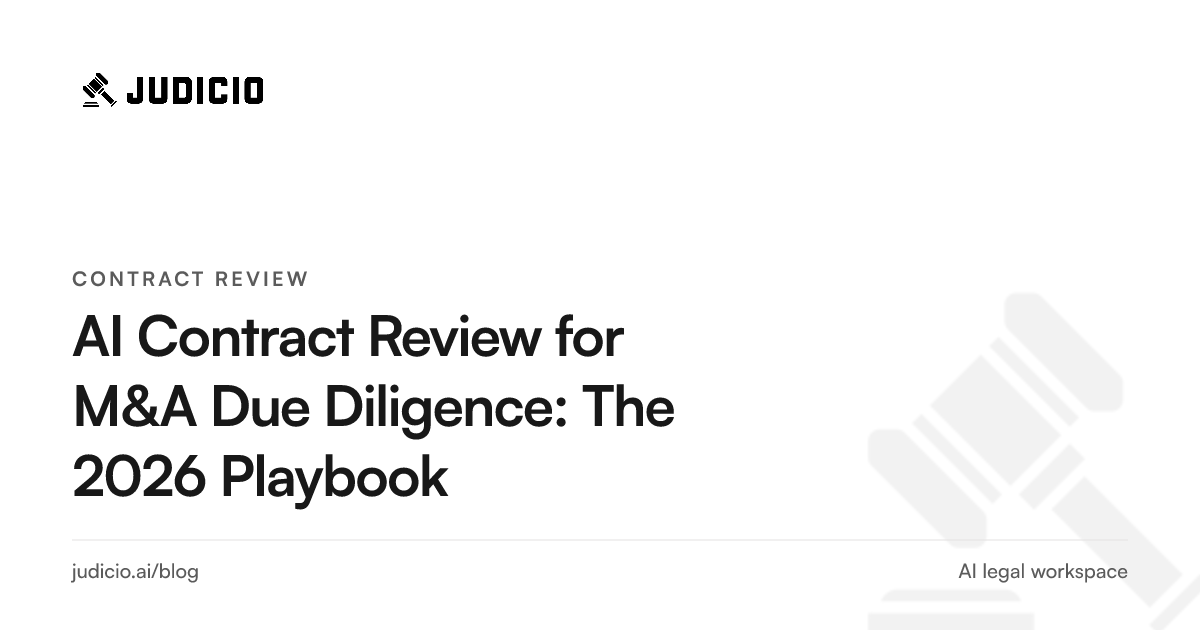Running an AI contract review workflow across an M&A due diligence data room