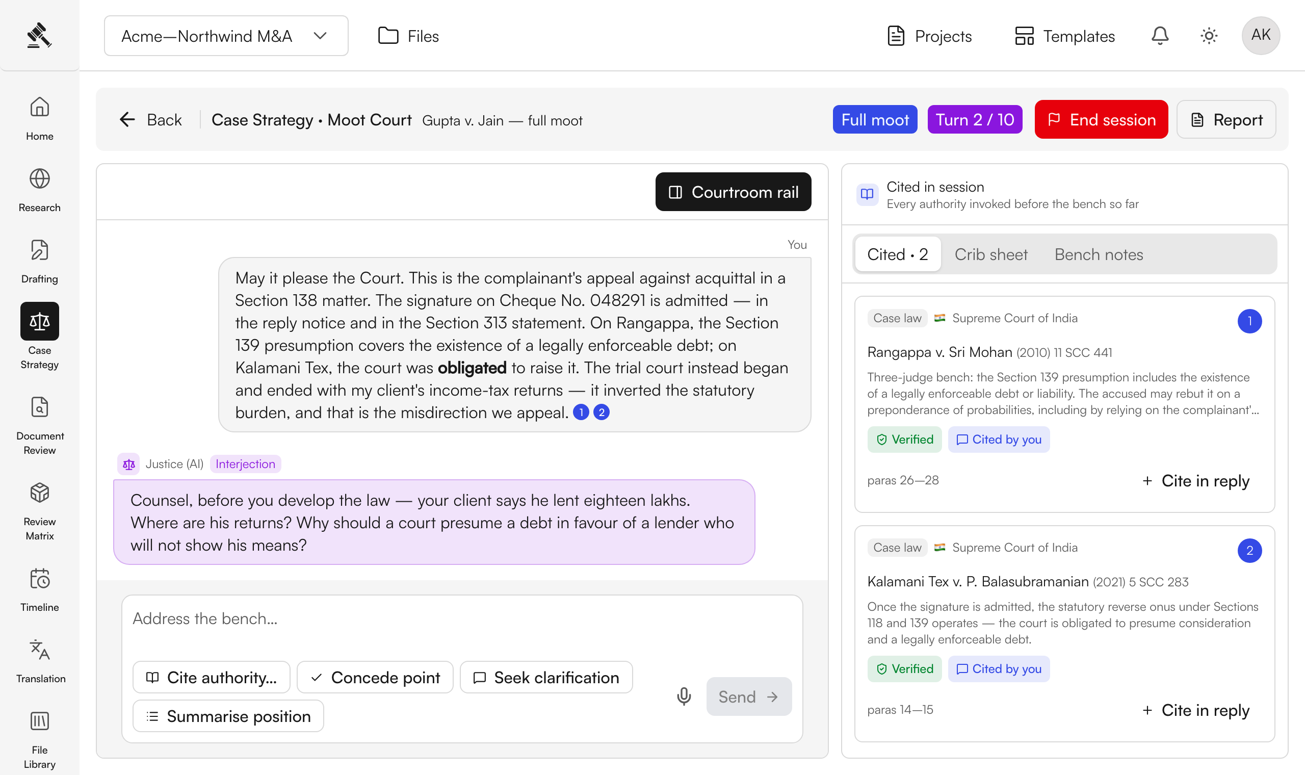 Judicio case strategy walkthrough